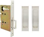 INOX FH27SL-PD8000 Passage Mortise Lockset For Pocket Doors Slim Trim Linear Flush Pull For 1-3/8 In