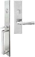 INOXBW103Broadway Mortise Entry Handleset with Oslo Lever