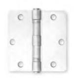 INOXHG5184Full Mortise Standard Weight Stainless Steel Hinge Square Corners Ball Bearings with S
