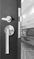 INOXXGT205PDFrankfurt PD Mortise Leverset with XGT Round Roses for Sliding Doors